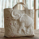 Bolso acolchado con estampado elefante