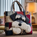 Bolso acolchado con estampado schnauzer