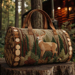 Bolso de viaje acolchado con estampado ciervo de otoño