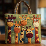 Bolso acolchado con estampado jirafa