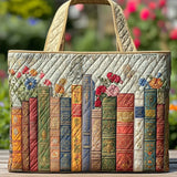 Bolso acolchado con estampado biblioteca encantada