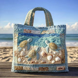 Bolso acolchado con estampado tortugas marinas