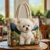 Bolso acolchado con estampado perro encantado