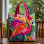 Bolso acolchado con estampado flamenco arcoíris