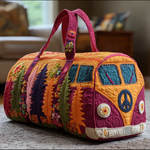 Bolso de viaje acolchado con estampado viaje de flores