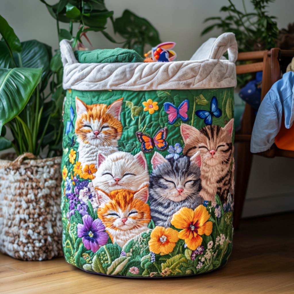 Canasta de ropa acolchada con estampado lugar de sueño para gatos