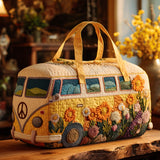 Bolso de viaje acolchado con estampado caminos clásicos