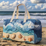 Bolso de viaje acolchado con estampado brisa marina