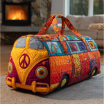 Bolso de viaje acolchado con estampado calle colorida