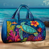 Bolso de viaje acolchado con estampado paraíso de corales