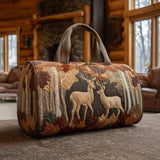 Bolso de viaje acolchado con estampado ciervo en el bosque