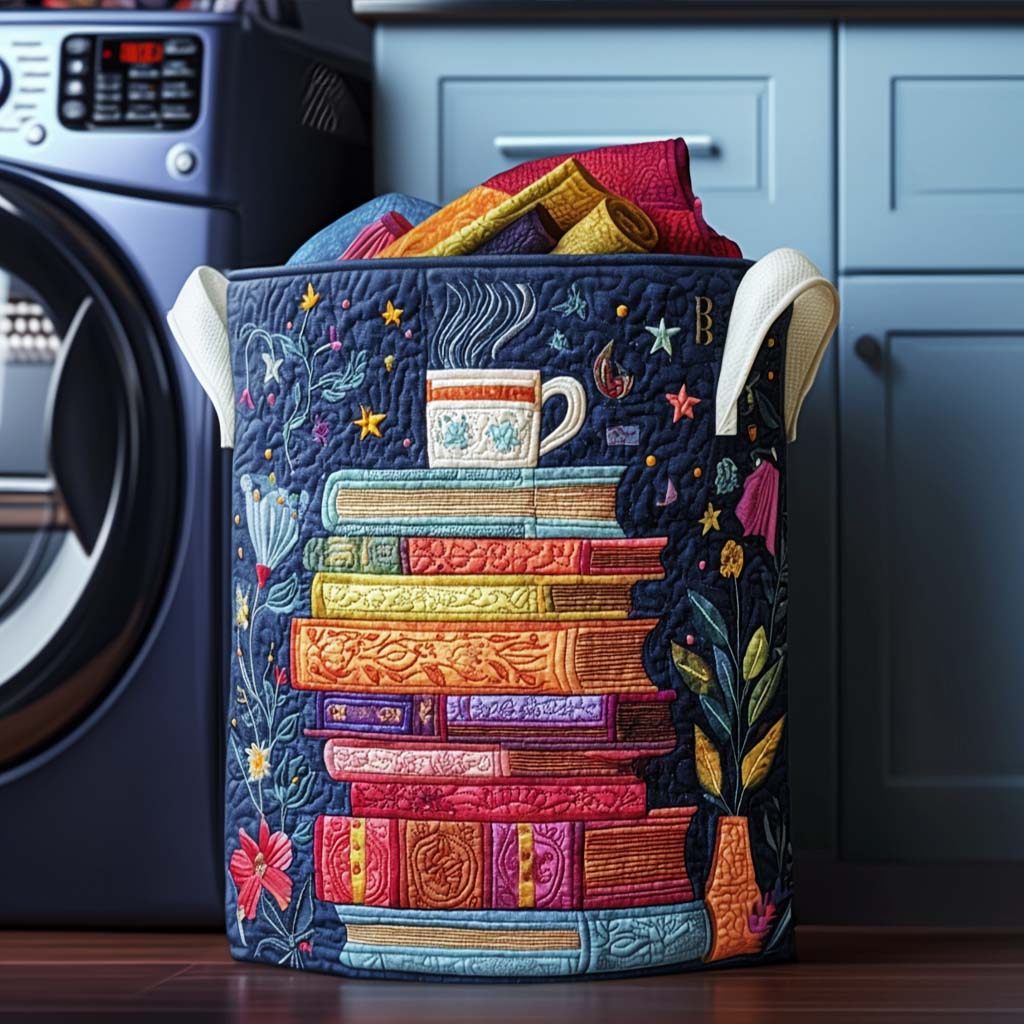 Canasta de ropa acolchada con estampado lados soñadores