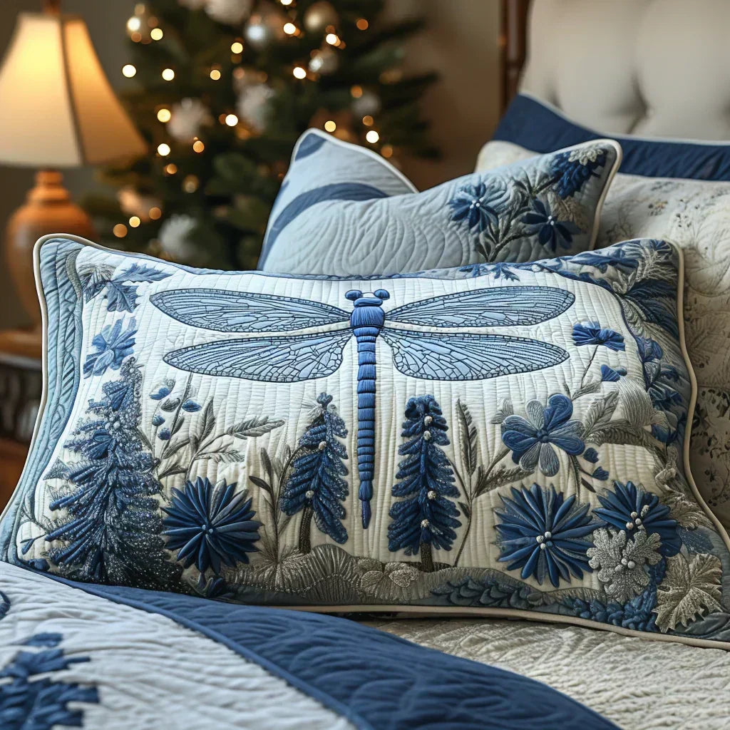 Funda de almohada acolchada con estampado alas al viento