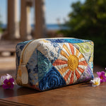 Cosmetiquera acolchada con estampado espíritu de la tierra