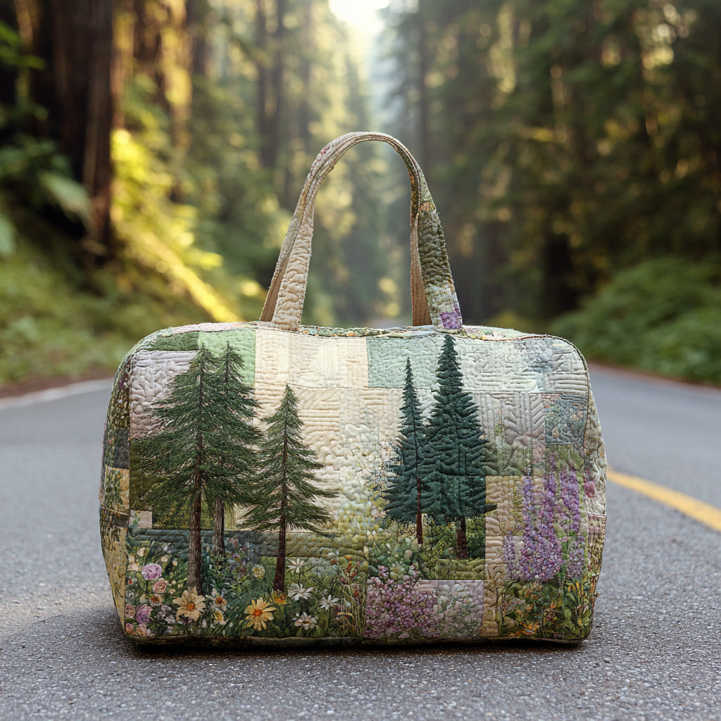 Bolso de viaje acolchado con estampado sueño de bosque