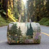 Bolso de viaje acolchado con estampado sueño de bosque