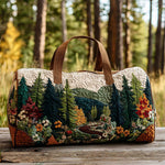 Bolso de viaje acolchado con estampado guardián del bosque