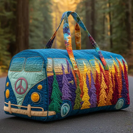 Bolso de viaje acolchado con estampado aventura