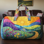 Bolso de viaje acolchado con estampado horizonte dorado