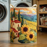 Canasta de ropa acolchada con estampado sueño de girasol
