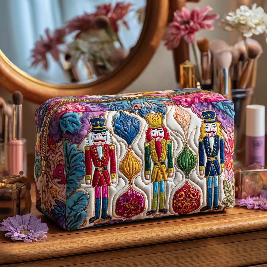 Cosmetiquera acolchada con estampado festwache