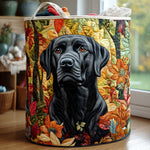 Canasta de ropa acolchada con estampado labrador fiel