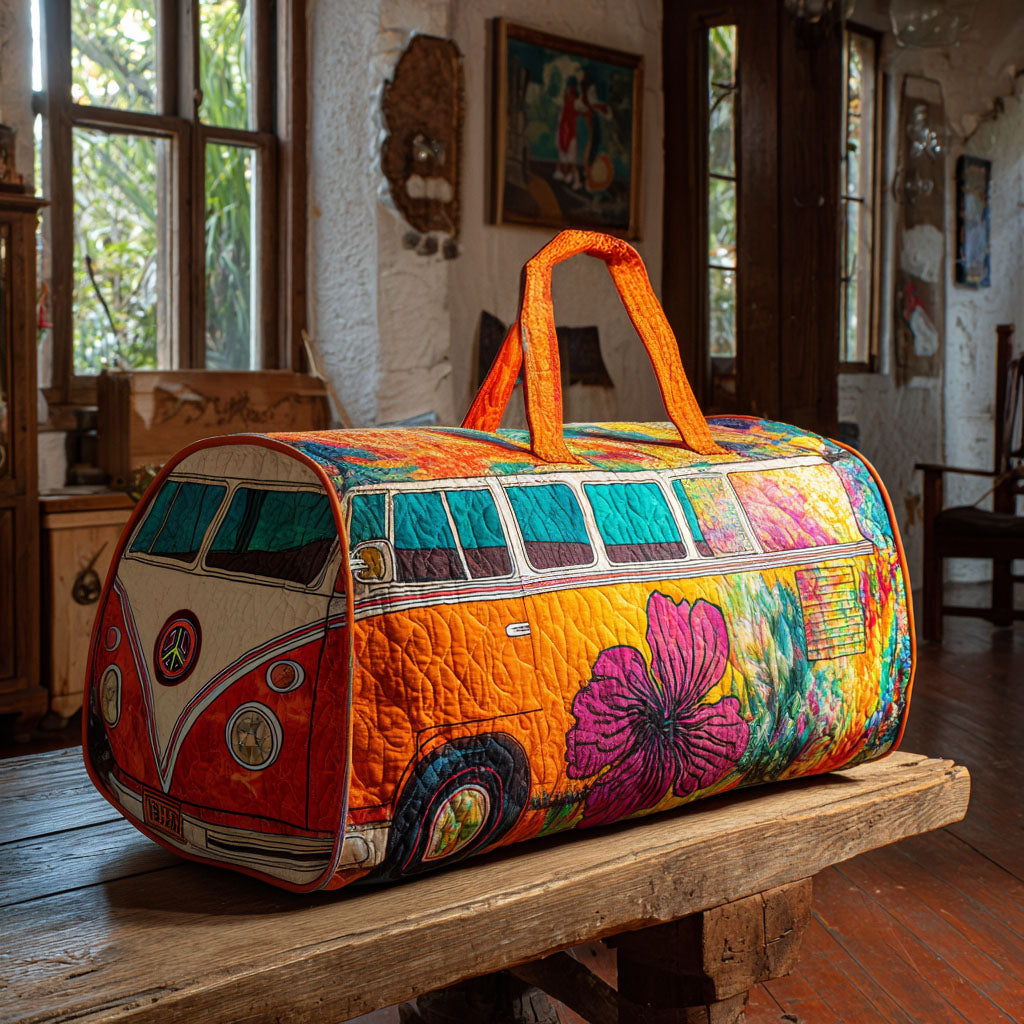 Bolso de viaje acolchado con estampado alma nómada
