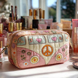 Cosmetiquera acolchada con estampado sueño pastel