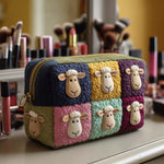 Cosmetiquera acolchada con estampado oveja