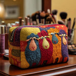 Cosmetiquera acolchada con estampado oveja