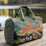 Bolso de viaje acolchado con estampado espíritu del río