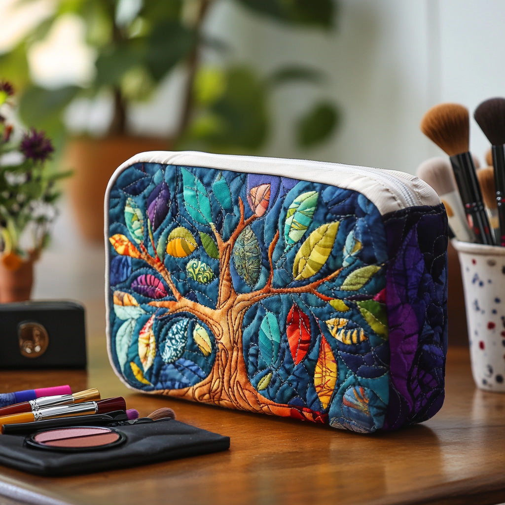 Cosmetiquera acolchada con estampado crecimiento sagrado