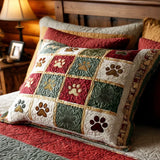 Funda de almohada acolchada con estampado piernas escarlata
