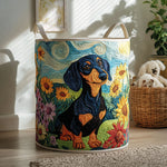 Canasta de ropa acolchada con estampado patas cortas, gran corazón