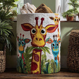 Canasta de ropa acolchada con estampado manchas juguetonas