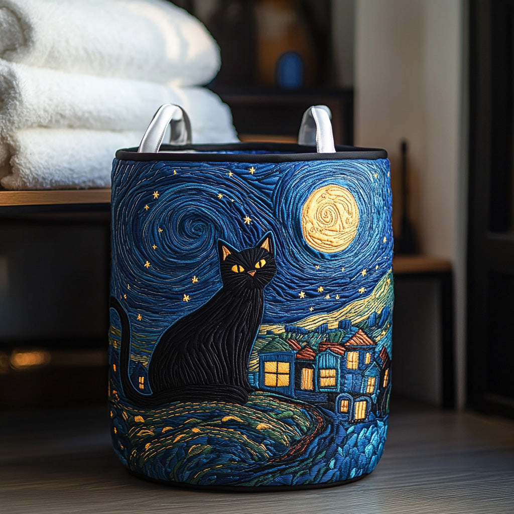 Canasta de ropa acolchada con estampado patas de estrella