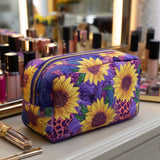 Cosmetiquera acolchada con estampado encanto del sol
