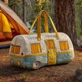 Bolso de viaje acolchado con estampado campista soleado