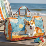 Bolso de viaje acolchado con estampado sonrisa soleada
