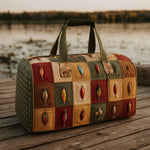 Bolso de viaje acolchado con estampado caja de pescador