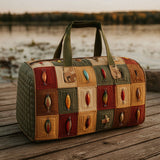 Bolso de viaje acolchado con estampado caja de pescador