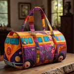 Bolso de viaje acolchado con estampado viajera atemporal