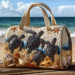 Bolso de viaje acolchado con estampado huellas de patas pequeñas