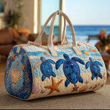 Bolso de viaje acolchado con estampado viaje de la tortuga marina