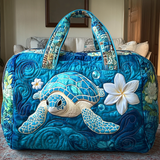 Bolso de viaje acolchado con estampado tortuga en movimiento