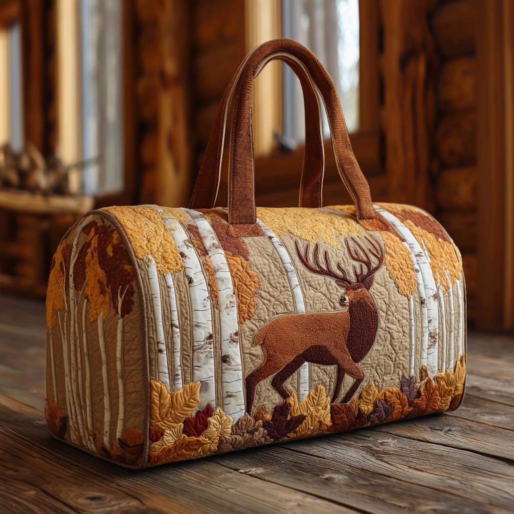 Bolso de viaje acolchado con estampado senderos salvajes