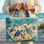 Bolso acolchado con estampado amor por las tortugas