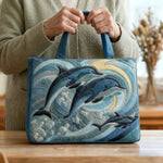 Bolso acolchado con estampado delfín del océano