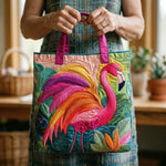 Bolso acolchado con estampado flamenco arcoíris